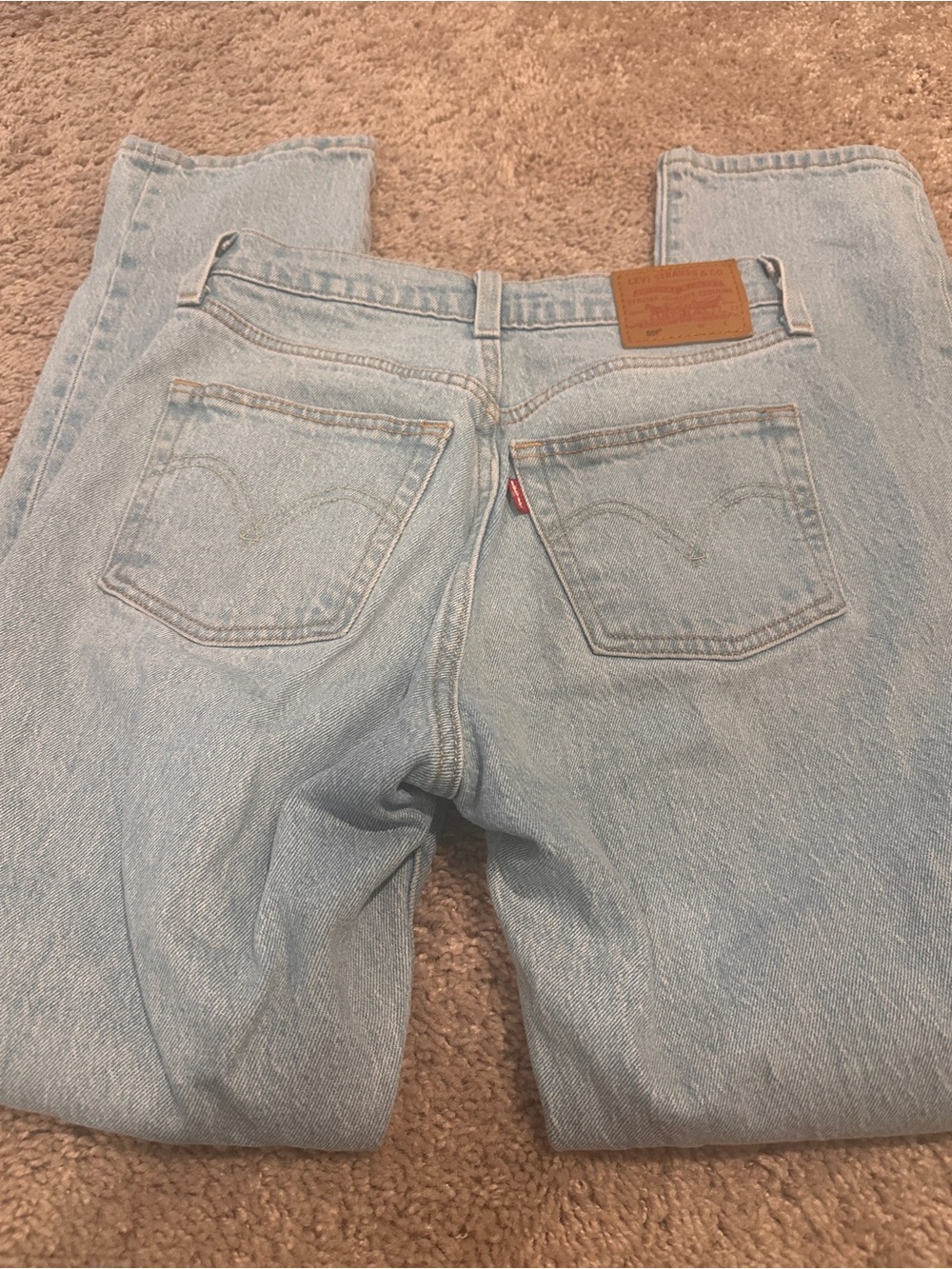 Levi's womens Light Blue Relaxed Straight Jeans